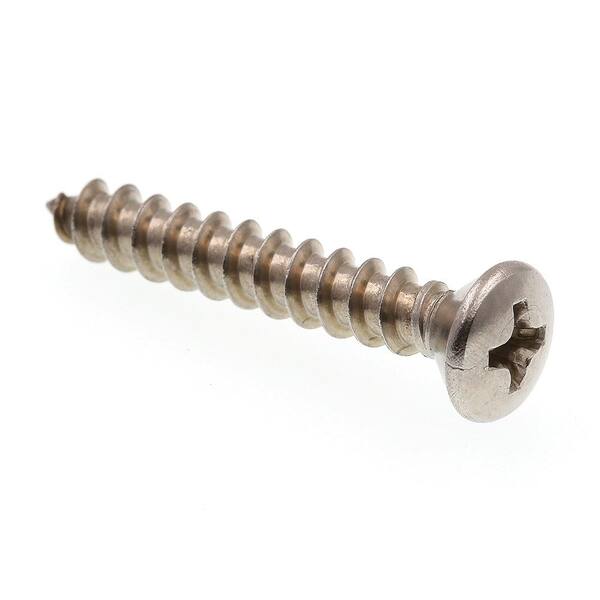 #8 x 1-1/4" Oval head Sheet Metal Screws Square Drive Stainless Steel Qty 100 