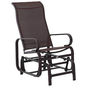 Metal Outdoor Glider Chair, Gliders for Outside Patio with Smooth Rocking Mechanism and Lightweight Construction