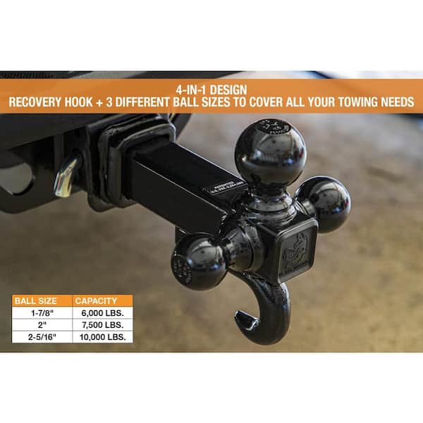 Buyers Products Company Tri-Ball Hitch with Recovery Hook