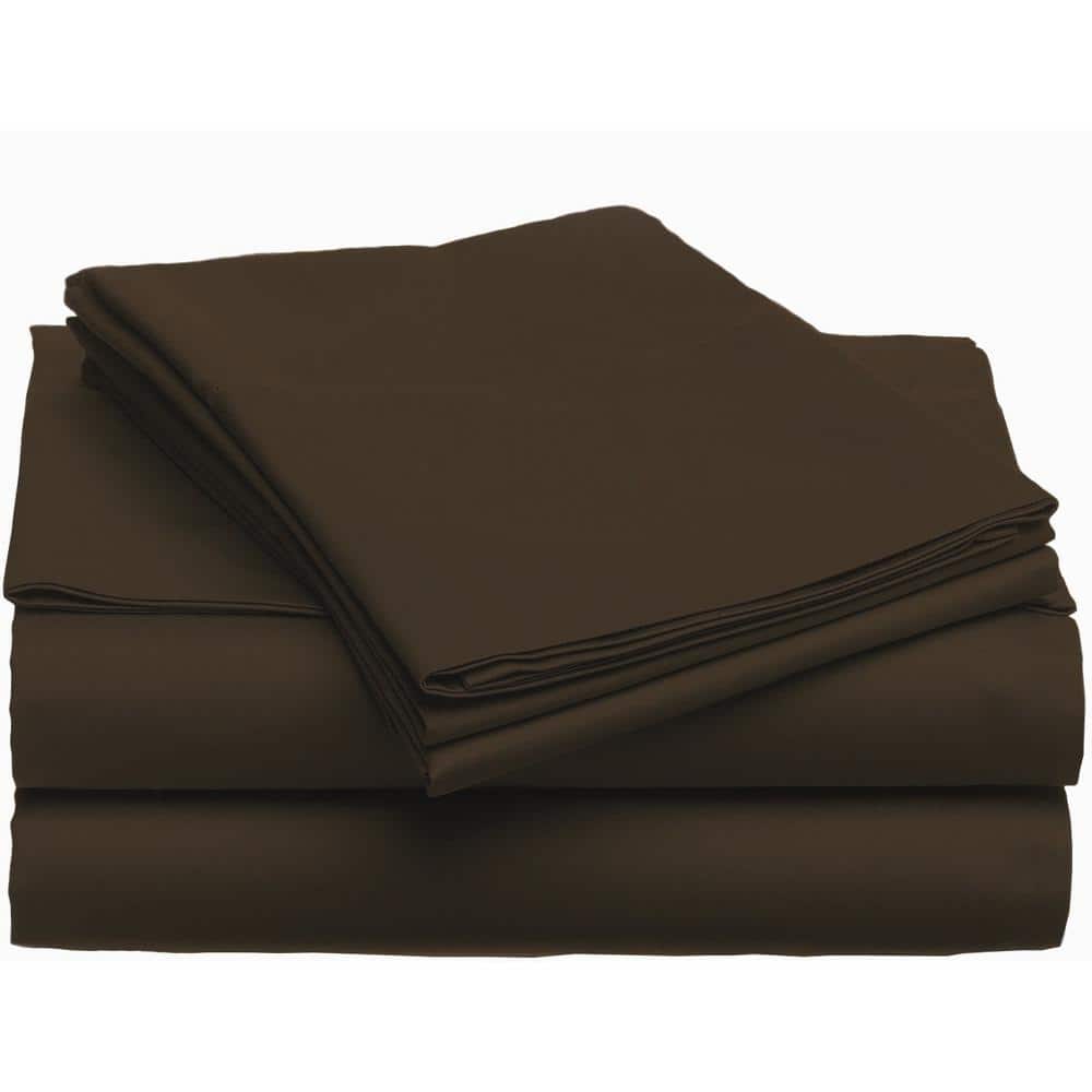4-Piece Chocolate King Sheet Set