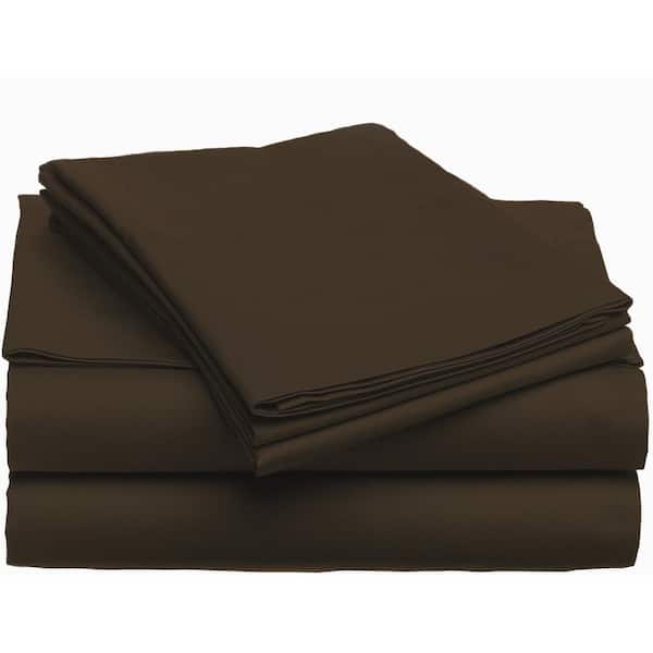 4-Piece Chocolate King Sheet Set