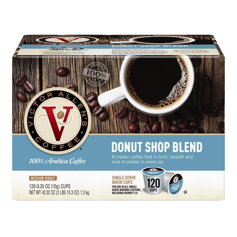 Victor Allen's Coffee Donut Shop Blend Single Serve Coffee Pods Medium Roast Coffee - 120ct