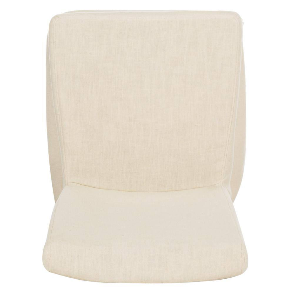 Beige Linen Parsons Chairs with Slipcover Set of 2