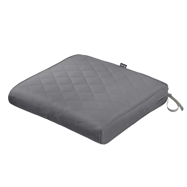 Classic Accessories Montlake FadeSafe 25 in. W x 25 in. D x 5 in. Thick  Grey Outdoor Quilted Lounge Chair Cushion 62-020-GREY-EC - The Home Depot