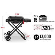 Traveler Portable Propane Gas Grill in Stealth Edition