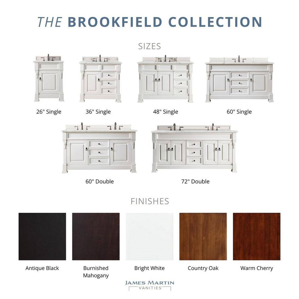 Brookfield Warm Cherry Solid Wood Single Vanity Base with Decorative Backsplash