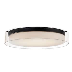 Duo 20 in. LED Light Bulb Included Round Flush Mount