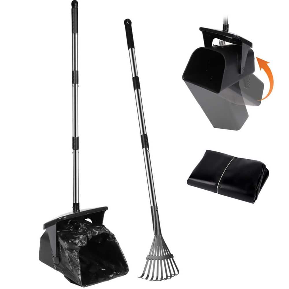 Dog Poop Scooper Set Long Handle Swivel Bin Rake Heavy Duty Waste Removal for Yard Grass Gravel Dogs price history on PriceWatchPro
