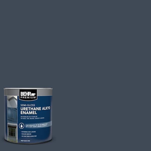 1 qt. #PPU14-20 Starless Night Semi-Gloss Enamel Urethane Alkyd Interior/Exterior Paint