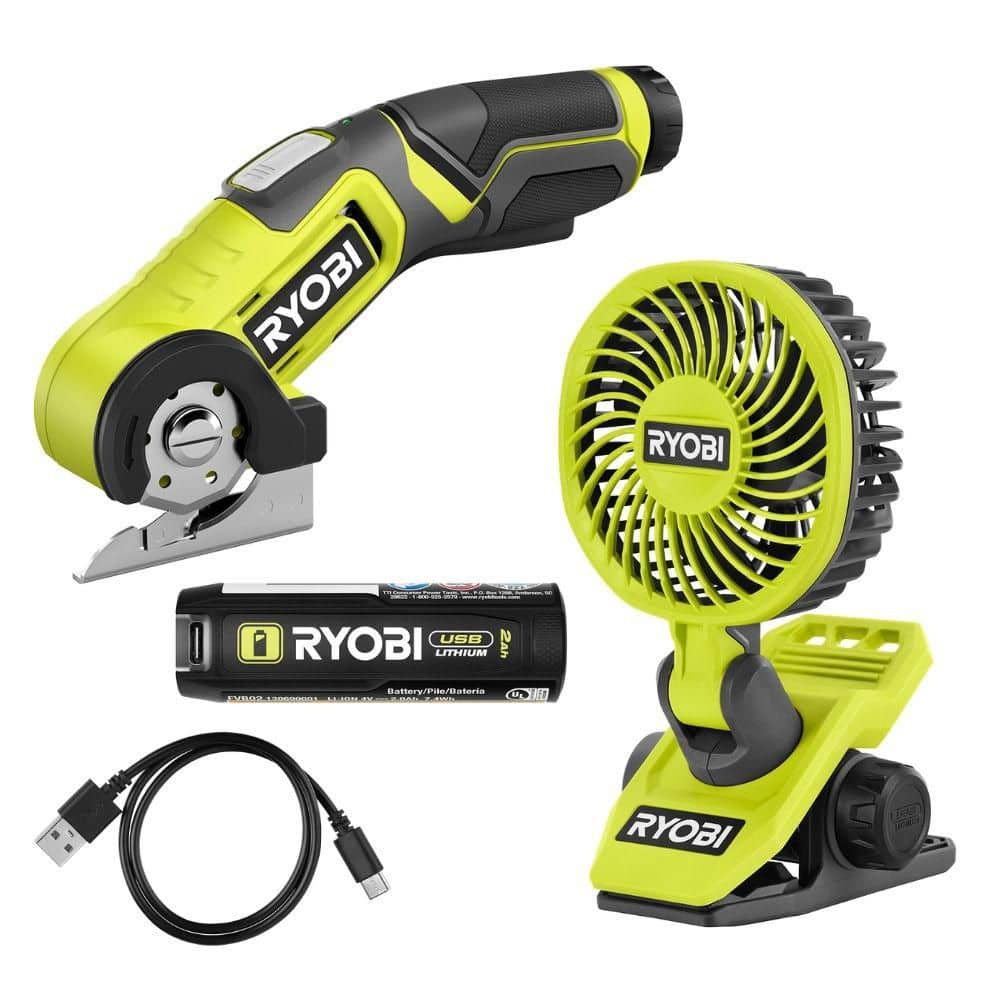 USB Lithium Power Cutter Kit with 2.0 Ah USB Lithium Battery, Charging Cable with USB Lithium Cordless Clamp Fan price history on PriceWatchPro