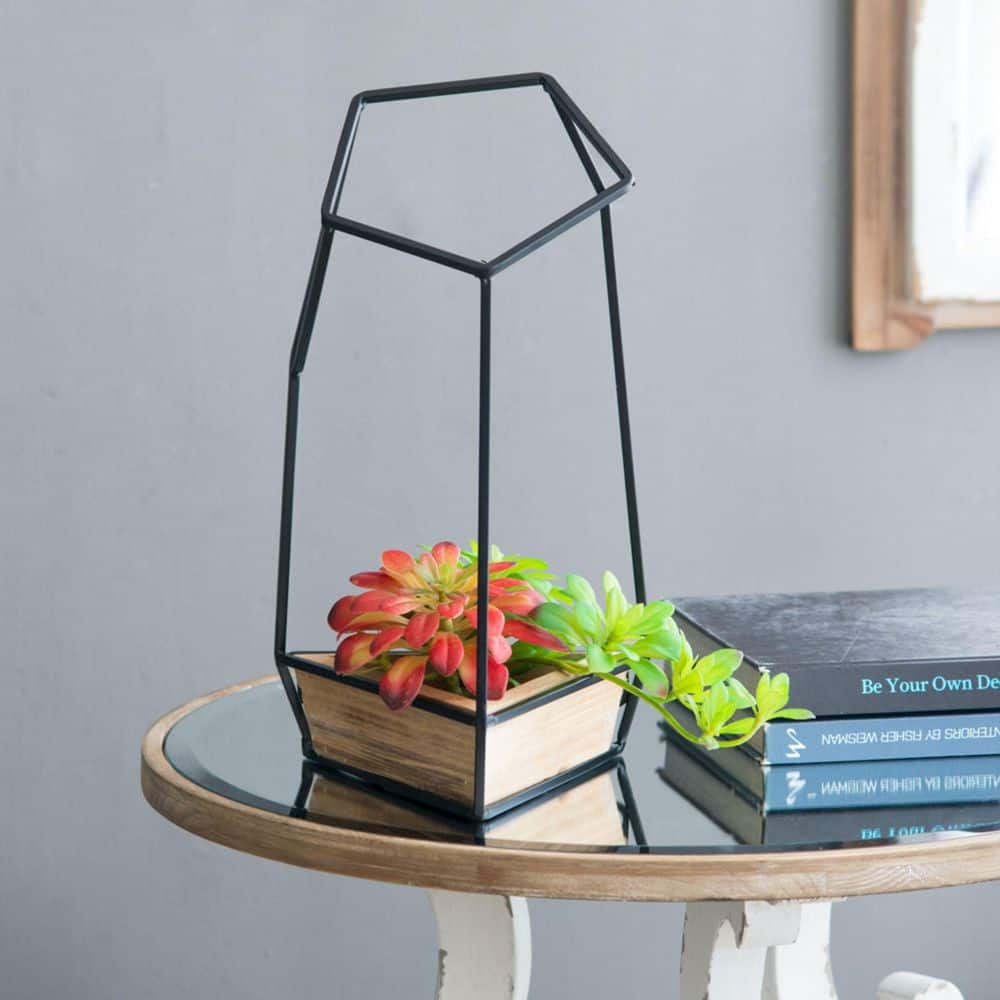 花瓶・フラワースタンド NEIGHBORHOOD WARLOCK SRL BOARD-3 Seafuloy 3-Piece Black 16.5 in. Metal Wood Specialty Plant Stand
