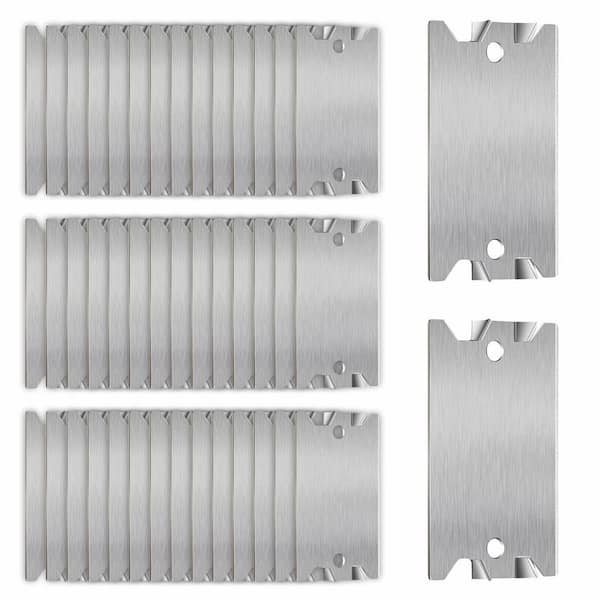 100-Pack 1.5 in. x 2.5 in. Zinc 16-Gauge Anti-Nail Protection Plate Shield, Nail Plates for Protection Plumbing Wiring
