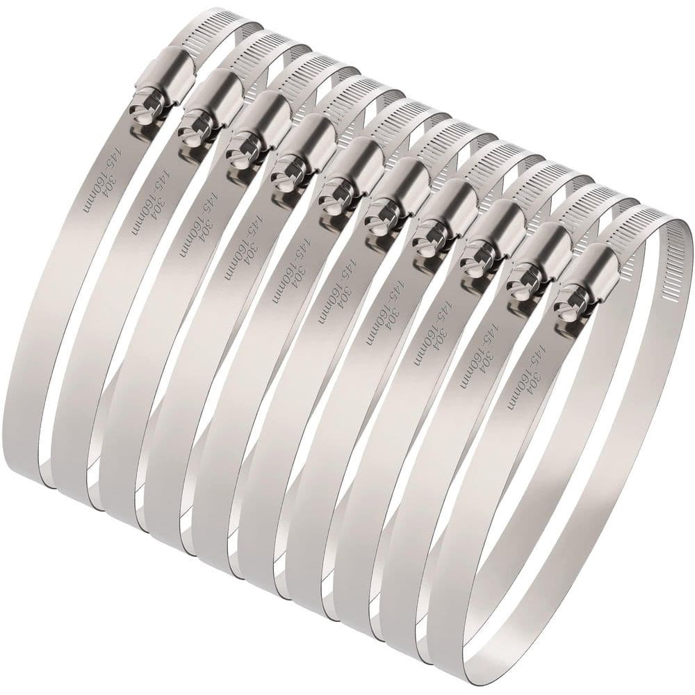 10-Pack 6 Inch Stainless Steel Hose Clamps Adjustable Worm Gear Duct Clamp for Large Hoses price history on PriceWatchPro