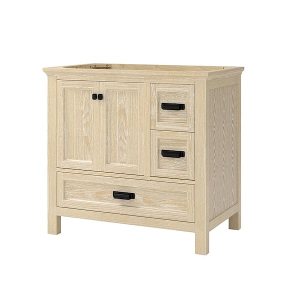 CRAFT + MAIN Brantley 36 in. W x 21.5 in. D x 34 in. H Bath Vanity Cabinet without Top in Winter Oak