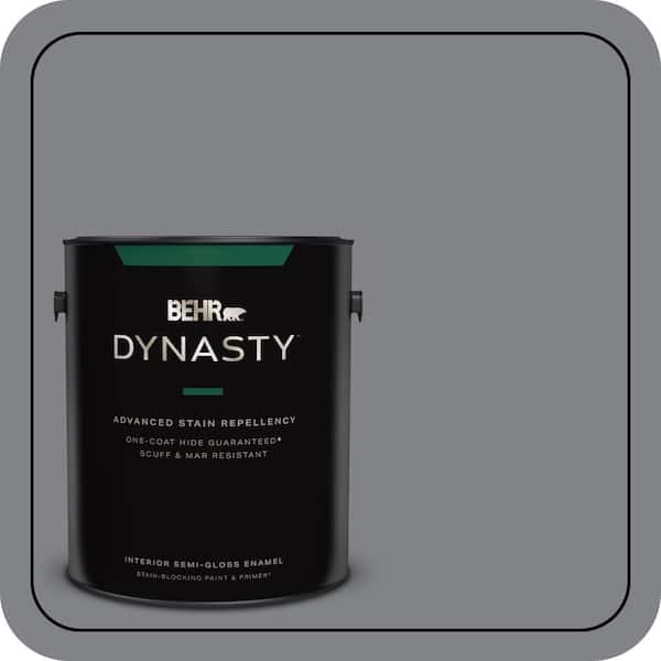 BEHR DYNASTY 1 gal. #N530-5 Mission Control One-Coat Hide Semi-Gloss Enamel Interior Stain-Blocking Paint & Primer