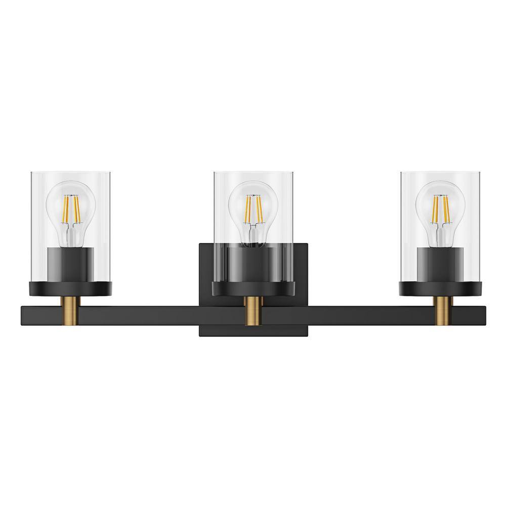 Farmhouse 23.03 in. Bathroom 3-Light Vanity Light Vintage Industrial Wall S