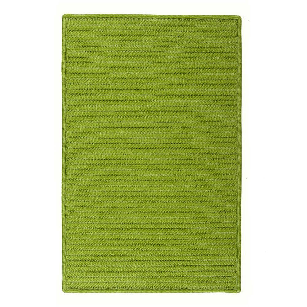 Solid Bright Green Doormat 2 ft. x 3 ft. Braided Indoor/Outdoor Patio Area Rug price history on PriceWatchPro