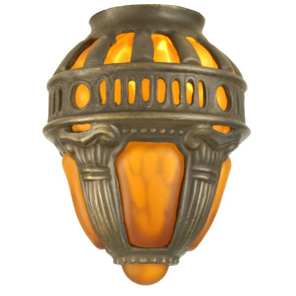 Castle 6 in Amber Colorful Glass Novelty Universal Shade with no fitter