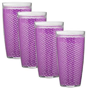 Fishnet 22 oz. Purple Insulated Drinkware (Set of 4)