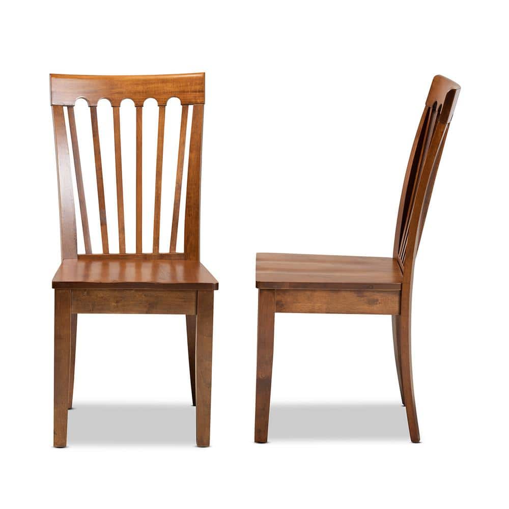 Walnut Brown Minette Wood & Cane Low Arm Chair