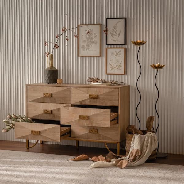 natural wood dresser modern Shay Modern Classic Natural Wood Dresser