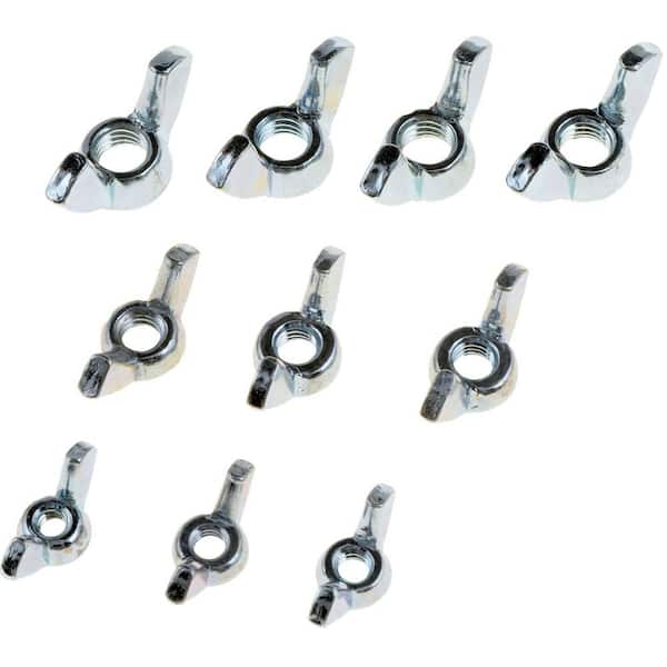 Unbranded Wing Nut Assortment-Various Thread Sizes- Grade 2- Plated (10-pack)