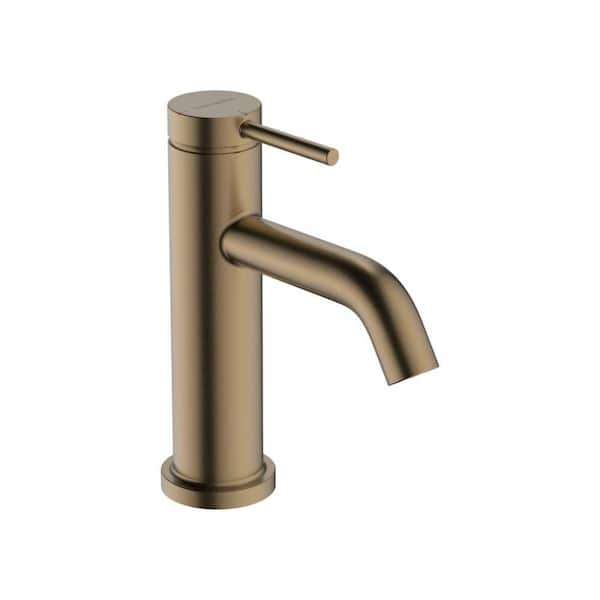 Tecturis S Single Handle Single Hole Bathroom Faucet in Brushed Bronze