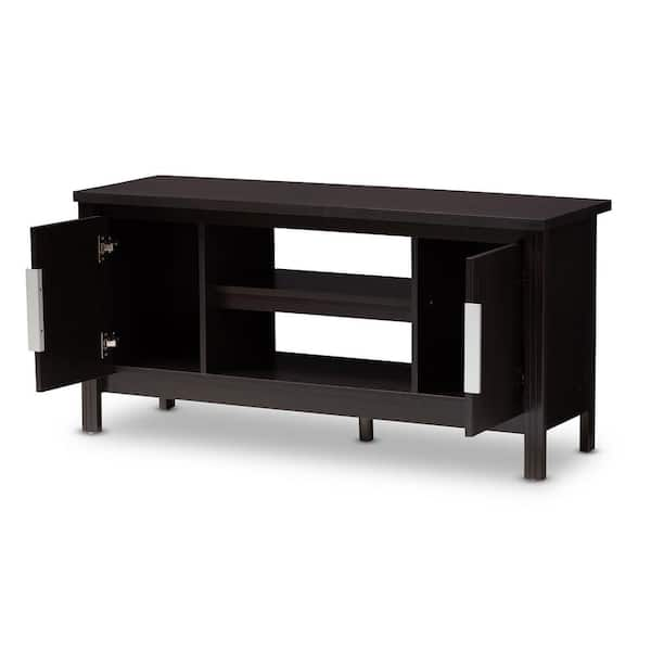 Baxton Studio Marley Wenge Dark Brown TV Stand 146 8293 HD The