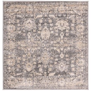 Portland Central Gray 4 ft. x 4 ft. Square Area Rug