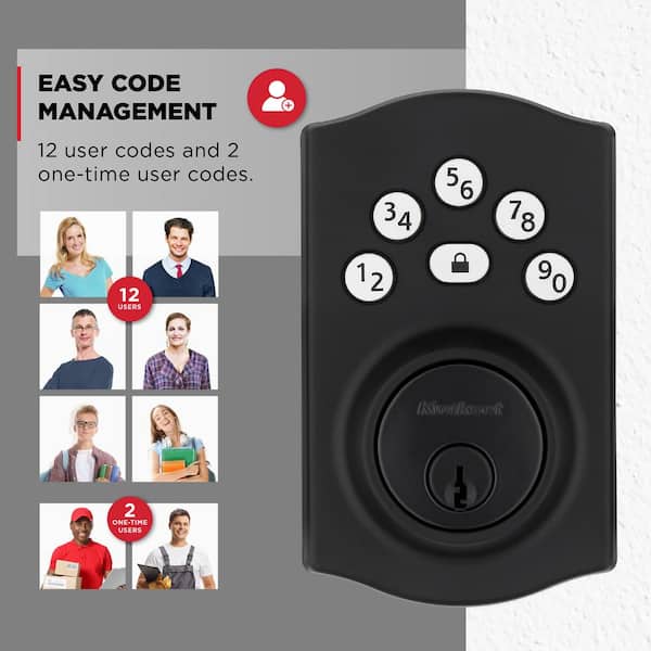 Kwikset Powerbolt 240 5-Button Keypad Matte Black Traditional