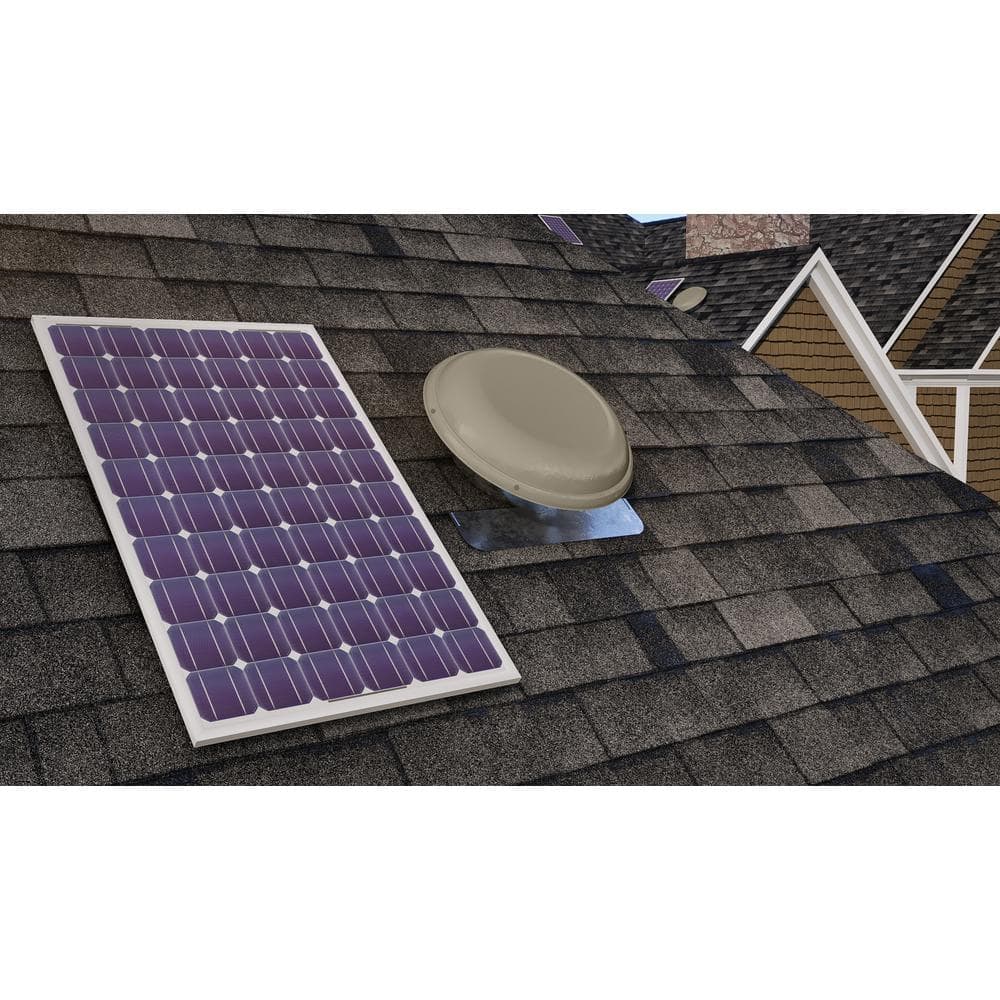 Weatherwood Solar Powered Attic Ventilator with High Efficiency Motor