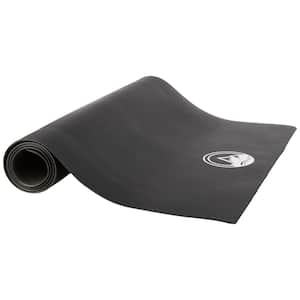 Exercise Mat - 30 in. W x 84 in. L x 0.2 in. Thick - 17.5 sq. ft Home Gym Equipment Pad, Black - Gym Flooring Mat