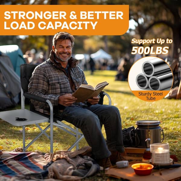 BOZTIY Oversized Director Chair Heated Camping Chair