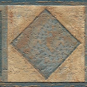 Falkirk Dandy II Blue Brown Shapes Geometric Peel and Stick Wallpaper Border