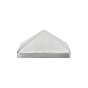 8 in. x 8 in. Stainless Steel Pyramid Slip Over Fence Post Cap