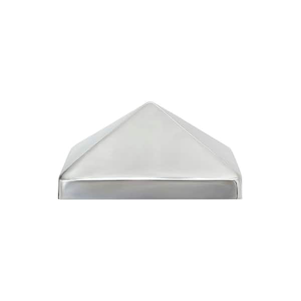 Protectyte 8 in. x 8 in. Stainless Steel Pyramid Slip Over Fence Post Cap