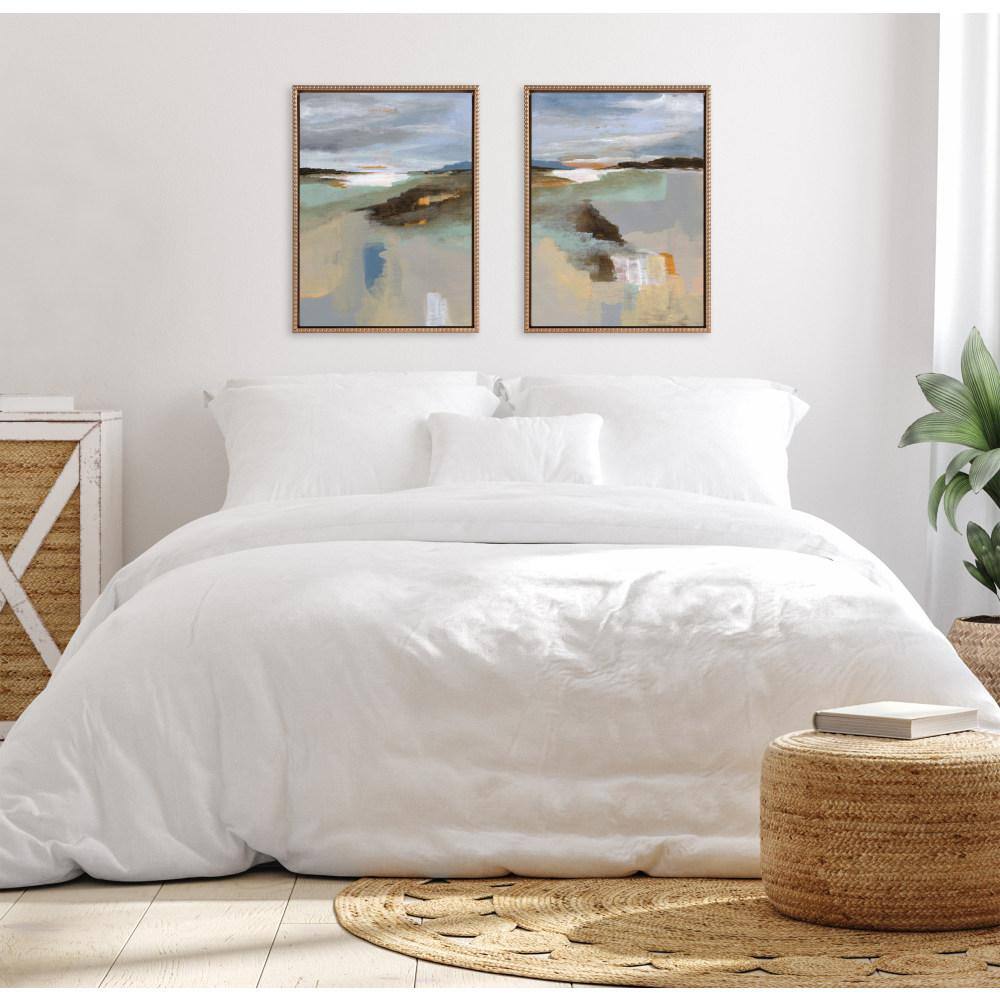 Sylvie Beaded Big Sur Abstract Landscape Canvas Art Set