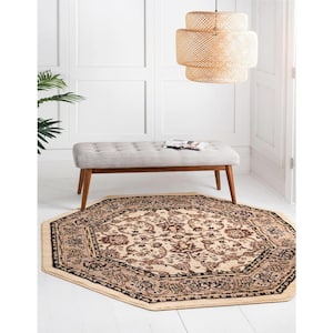 Sialk Hill Washington Ivory 7 ft. 10 in. x 7 ft. 10 in. Area Rug
