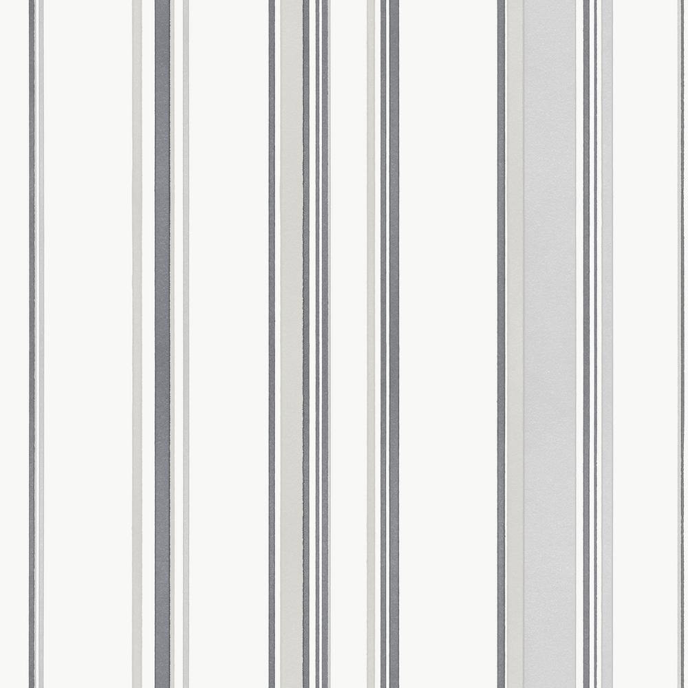 Smart Stripes 3 Grey/White Casual Stripe Matte Finish Non-Pasted Vinyl on N