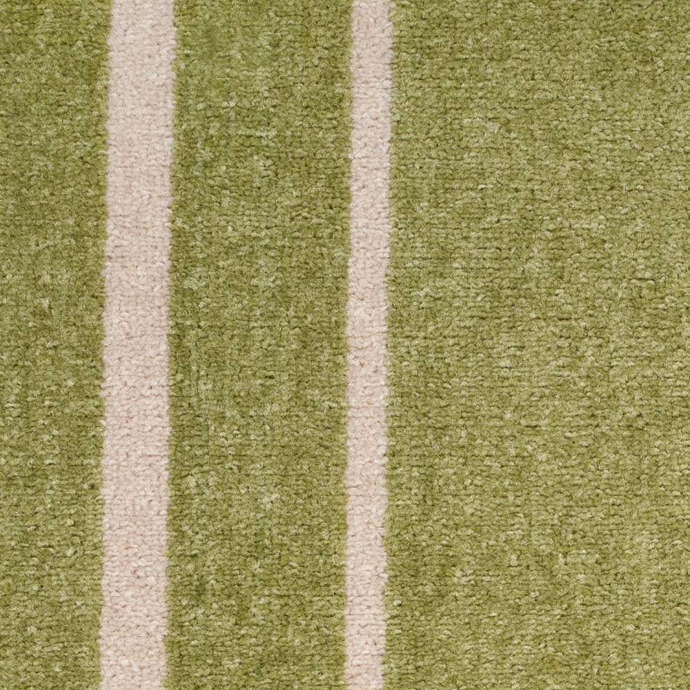 Green Ivory Reversible Synthetic 8x10 Area Rug