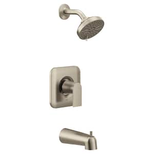 Genta LX Single-Handle 3-Spray PosiTemp Tub and Shower Faucet Trim Kit in Brushed Nickel (Valve Not Included)