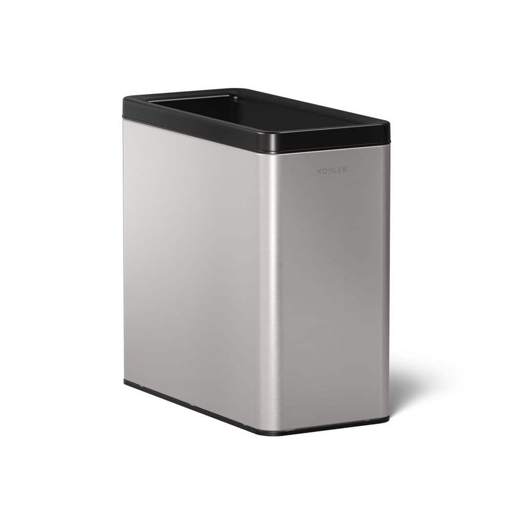 KOHLER 12-Liter Open-Top Trash Can in Stainless Steel 31313-ST