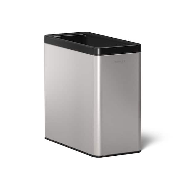 KOHLER 25-Liter Open-Top Trash Can in Stainless Steel 31314-ST