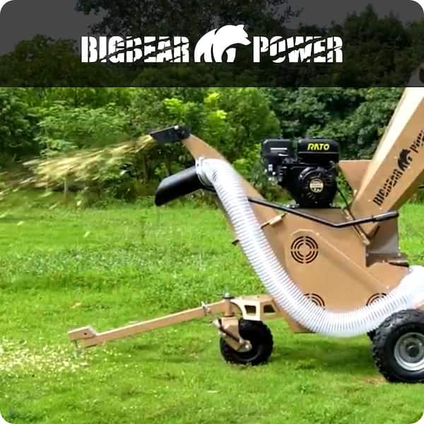 Tornadic 3 in. 7 HP Gas Powered Commercial Chipper Shredder, Self Feeding, with Vacuum and Recoil Start