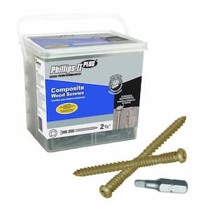 #10 2-1/2 in. Internal Square Button-Head Composite Deck Screws (5 lb.-Pack)