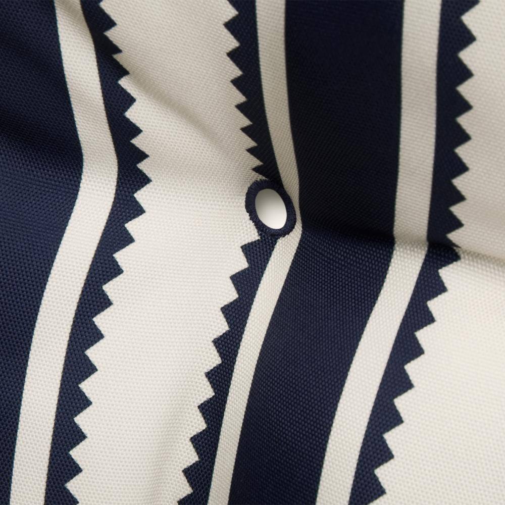 Classic Navy Sedona Stripe 19" Square Patio Seat Cushion