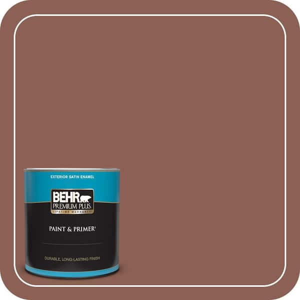 BEHR PREMIUM PLUS 1 qt. #ECC-26-1 Cedar Grove Satin Enamel Exterior Paint & Primer