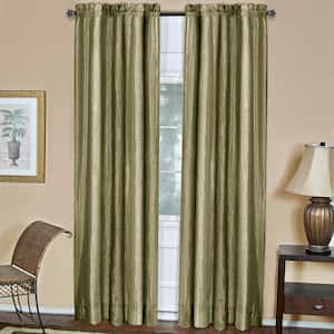 Ombre 50 in. W x 63 in. L Polyester Light Filtering Window Panel in Sage