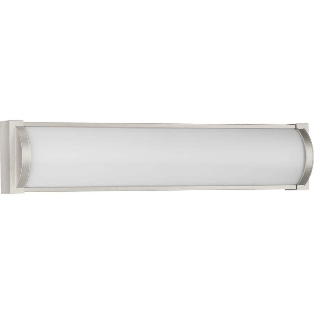 Barril 24" Brushed Nickel LED Linear Vanity Light with Acrylic Shade
