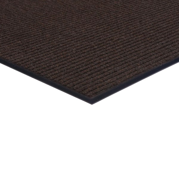 Chevron Rib Charcoal 4 Ft. x 8 Ft. Commercial Door Mat